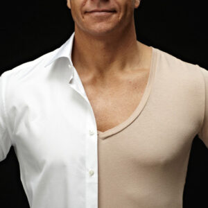 White dress shirt with our undershirt (not AI !!)